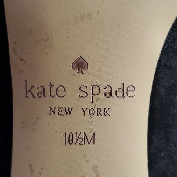 Kate Spade leather block heel slip on loafers - Picture 7 of 8